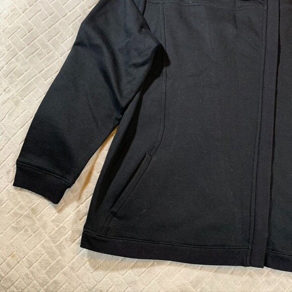 Chicos Weekends Womens XL Sweatshirt Black Full Zip Polyester Blend Lounge Relax - Picture 3 of 12